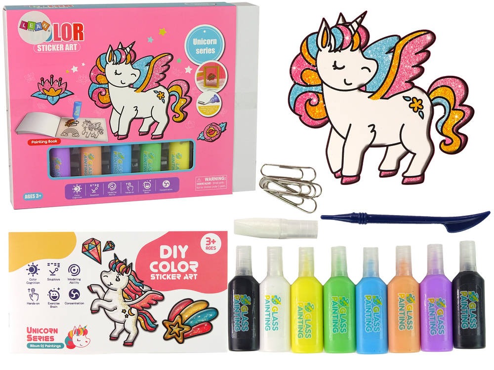 DIY Unicorn Furniture Window Stickers 8 Colours Glitter - 016 - Default Title - Odeez | Educational Toys Pakistan 