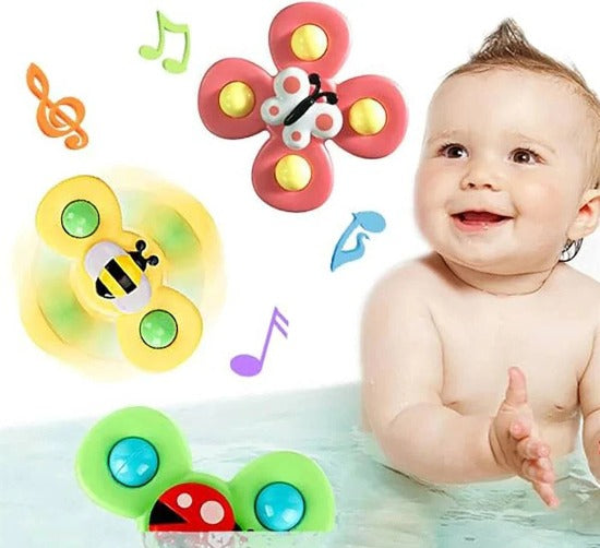 Suction Cup Activity Spinner Toy - 3 pieces - Default Title - Odeez | Educational Toys Pakistan 