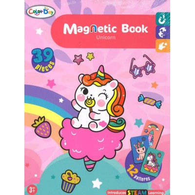 Color Day Magnetic Book Unicorn - 39 Pieces - Default Title - Odeez | Educational Toys Pakistan 
