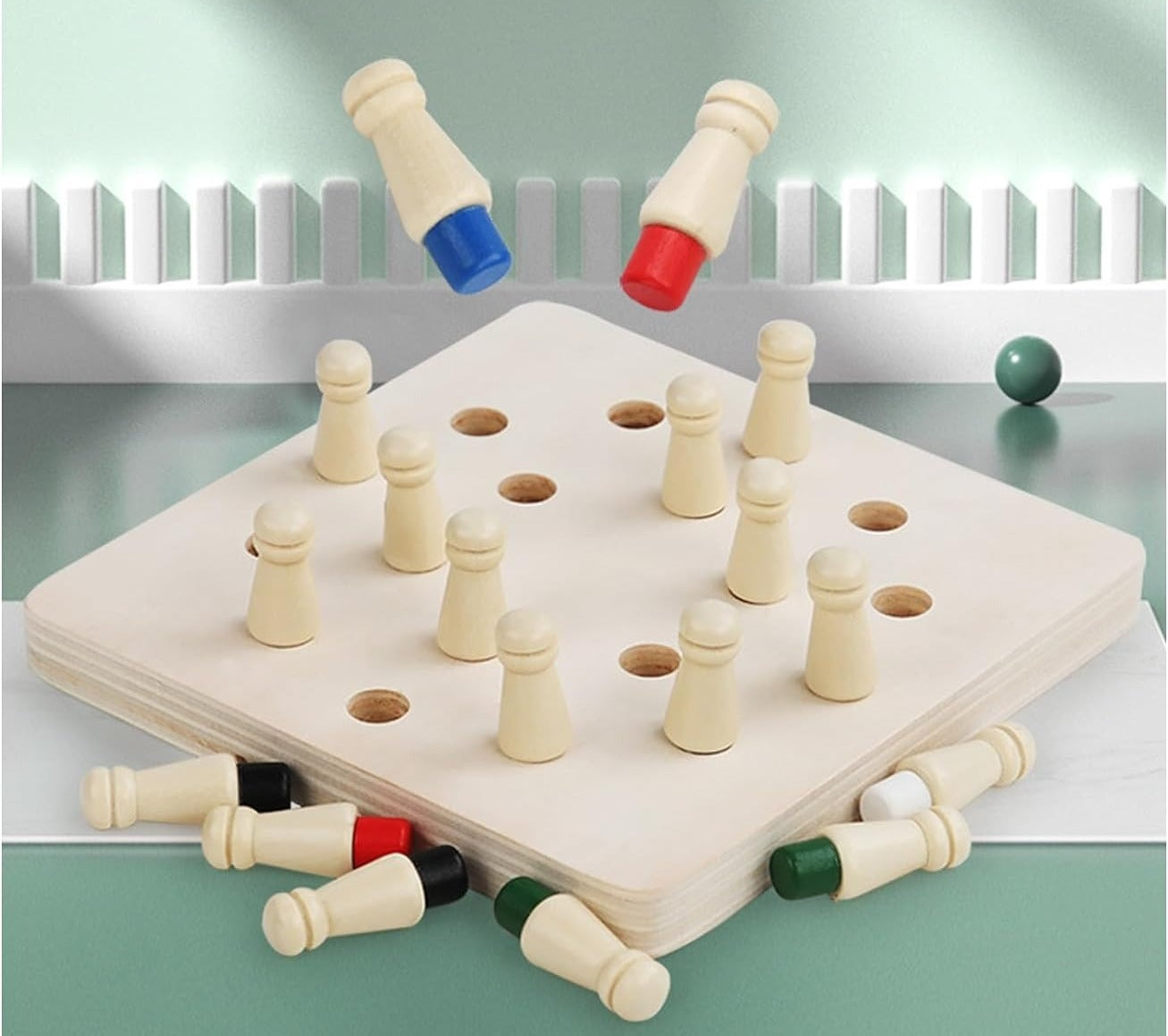 Wooden Color Memory Chess Game - 067 - Default Title - Odeez | Educational Toys Pakistan 
