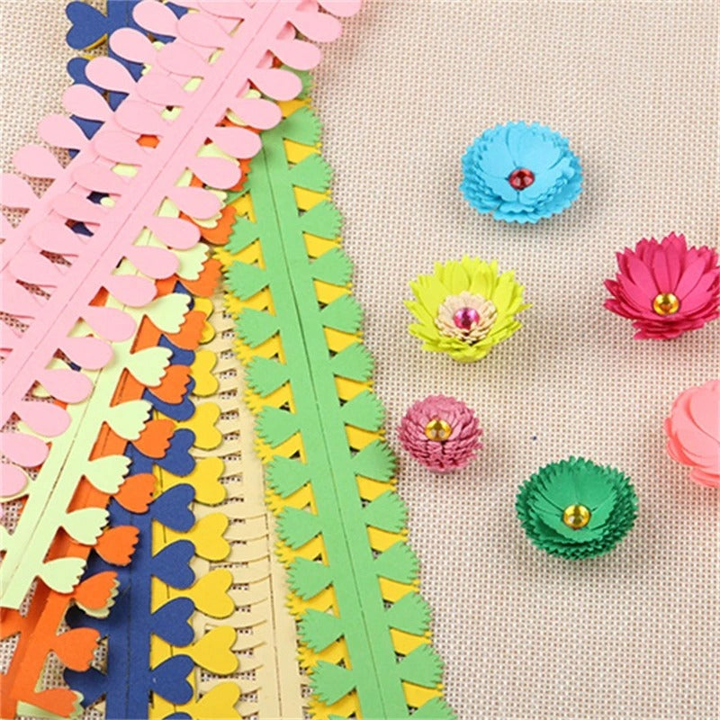 DIY Creative Flowers Shape Paper Strips - 8 Pieces - Default Title - Odeez | Educational Toys Pakistan 