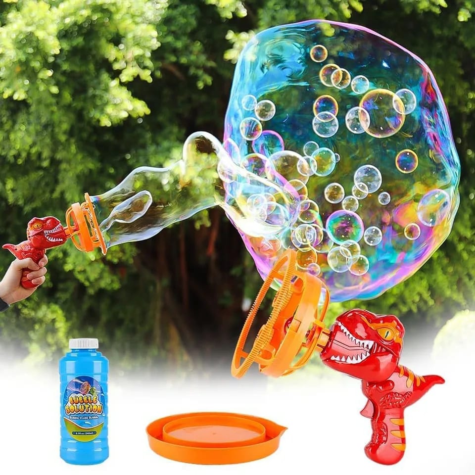 Dinosaur Bubble Blowing Water Gun - 014 - Default Title - Odeez | Educational Toys Pakistan 