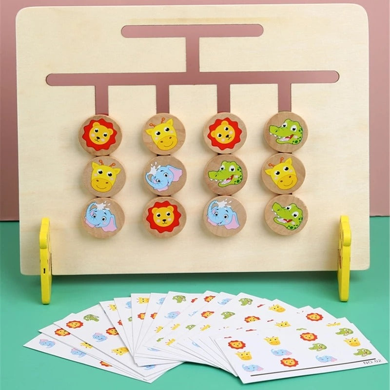 Four Color & Animal Logical Thinking Wooden Game - 502 - Default Title - Odeez | Educational Toys Pakistan 