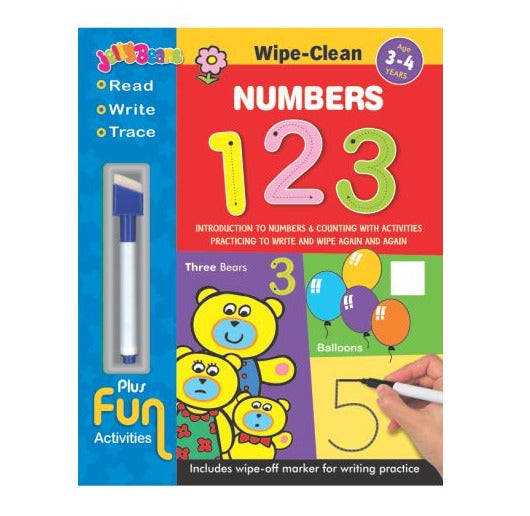 Jellybeans Wipe-Clean 123 Numbers - 553 - Default Title - Odeez | Educational Toys Pakistan 