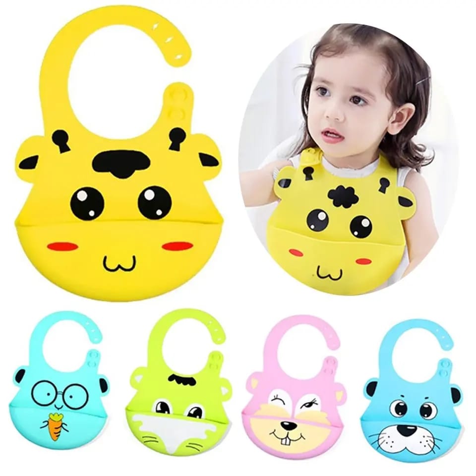 Waterproof Silicone Baby Bibs Random Characters - 390 - Default Title - Odeez | Educational Toys Pakistan 