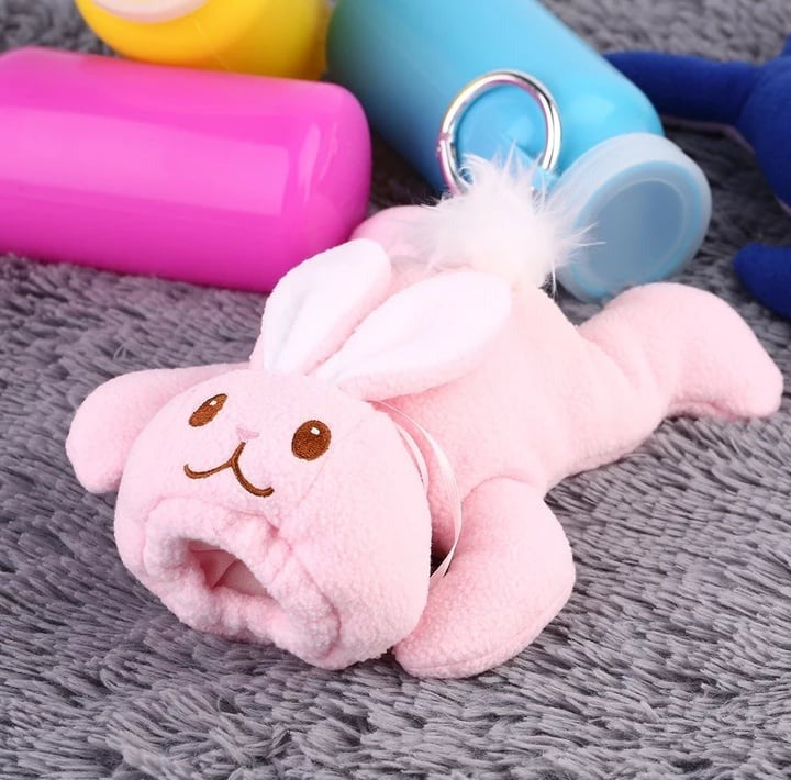 Bunny Character Plush Feeder Cover Pink - 385 - Default Title - Odeez | Educational Toys Pakistan 