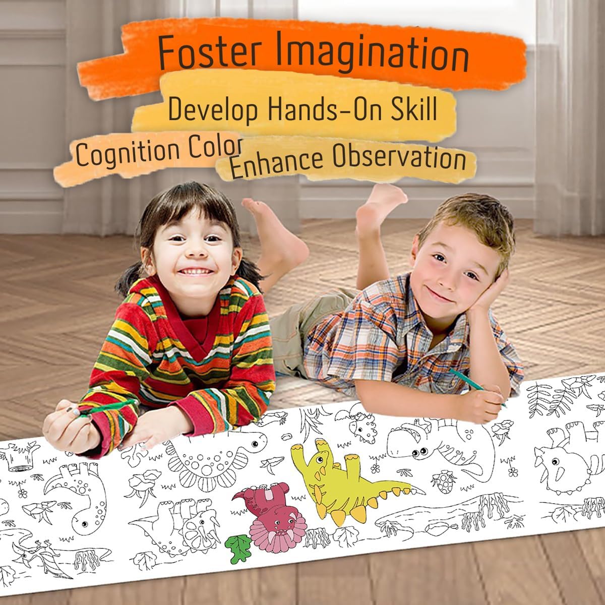 Sticky Children's Drawing Roll Coloring Paper Random Design - 3M - Default Title - Odeez | Educational Toys Pakistan 