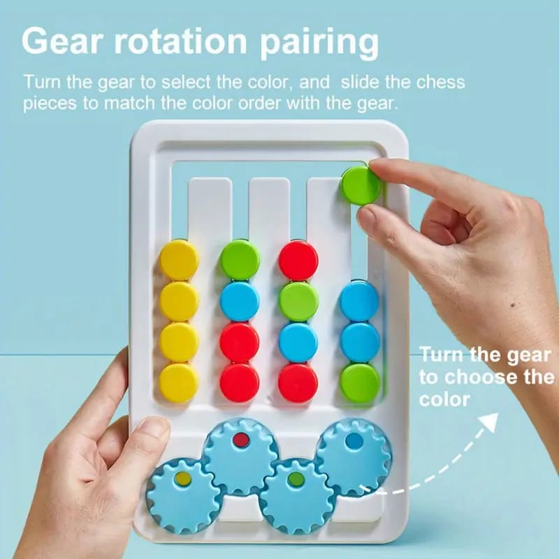 2in1 Four Color Matching Gear Pattern Logic Game - 006 - Default Title - Odeez | Educational Toys Pakistan 