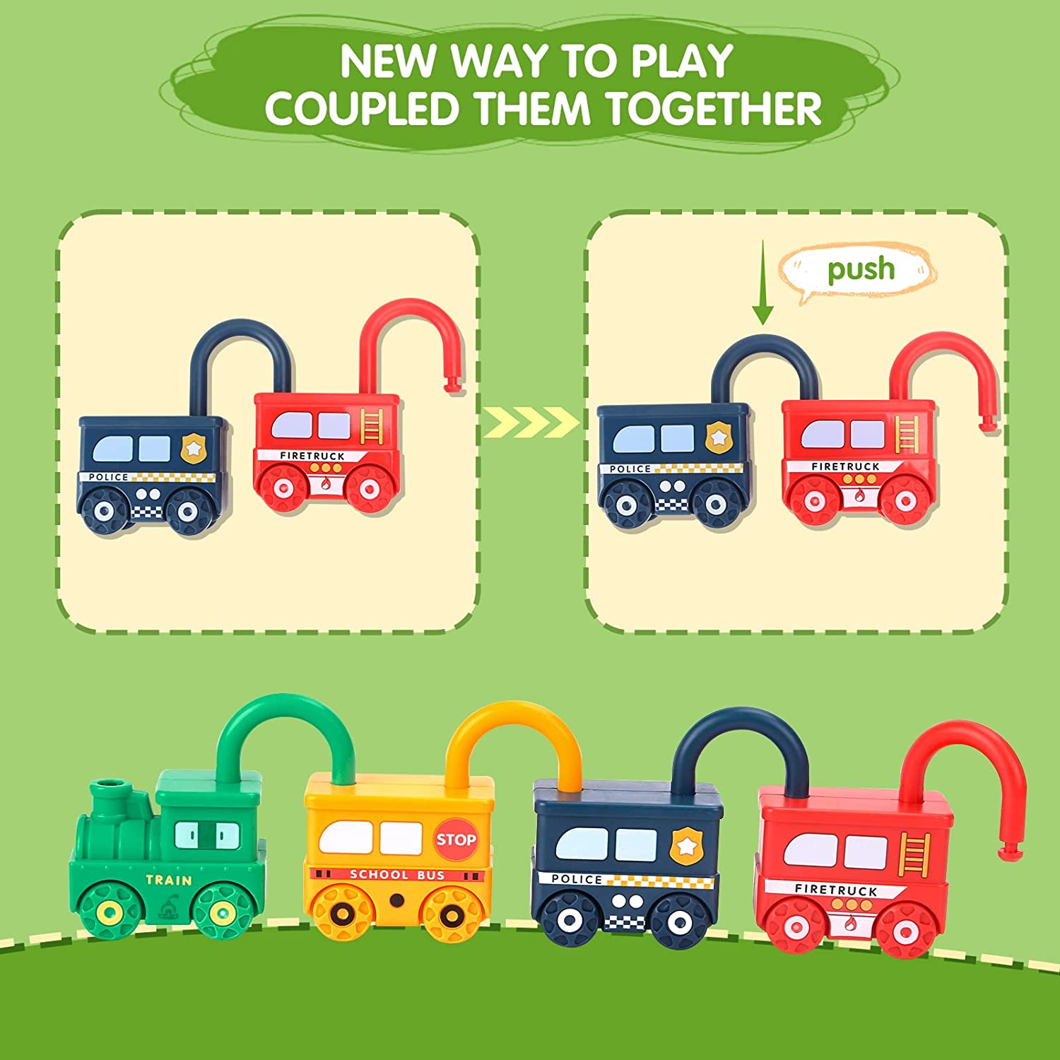 Number Recognition Matching Lock and Key Train Set - 6 pieces - Default Title - Odeez | Educational Toys Pakistan 