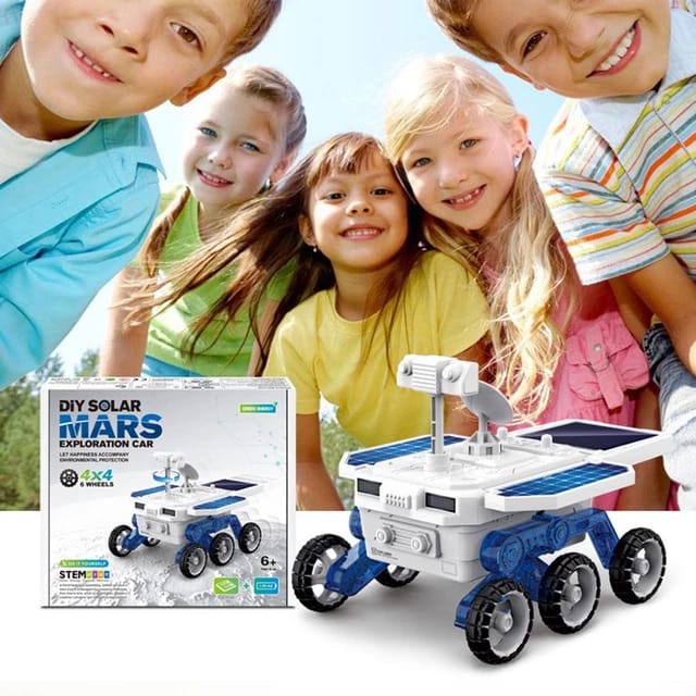 STEM DIY Solar Mars Exploration Car 4x4 - 6 Wheels - Default Title - Odeez | Educational Toys Pakistan 