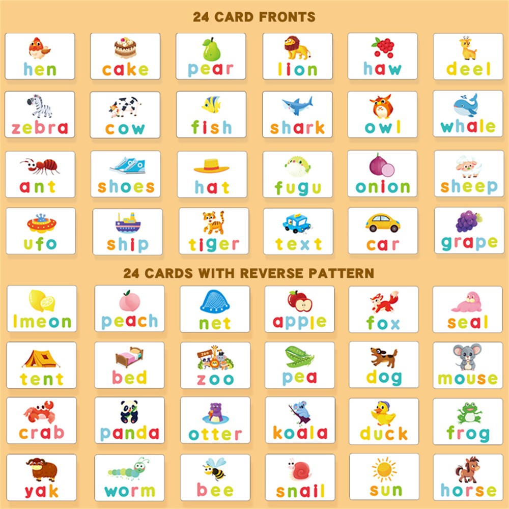 Wooden Word Spelling Learning Tin Box - 781