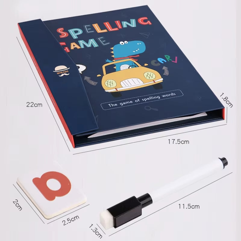 Magnetic Spelling Word Learning Booklet with Marker Magnetic Board - K55 - Default Title - Odeez | Educational Toys Pakistan 