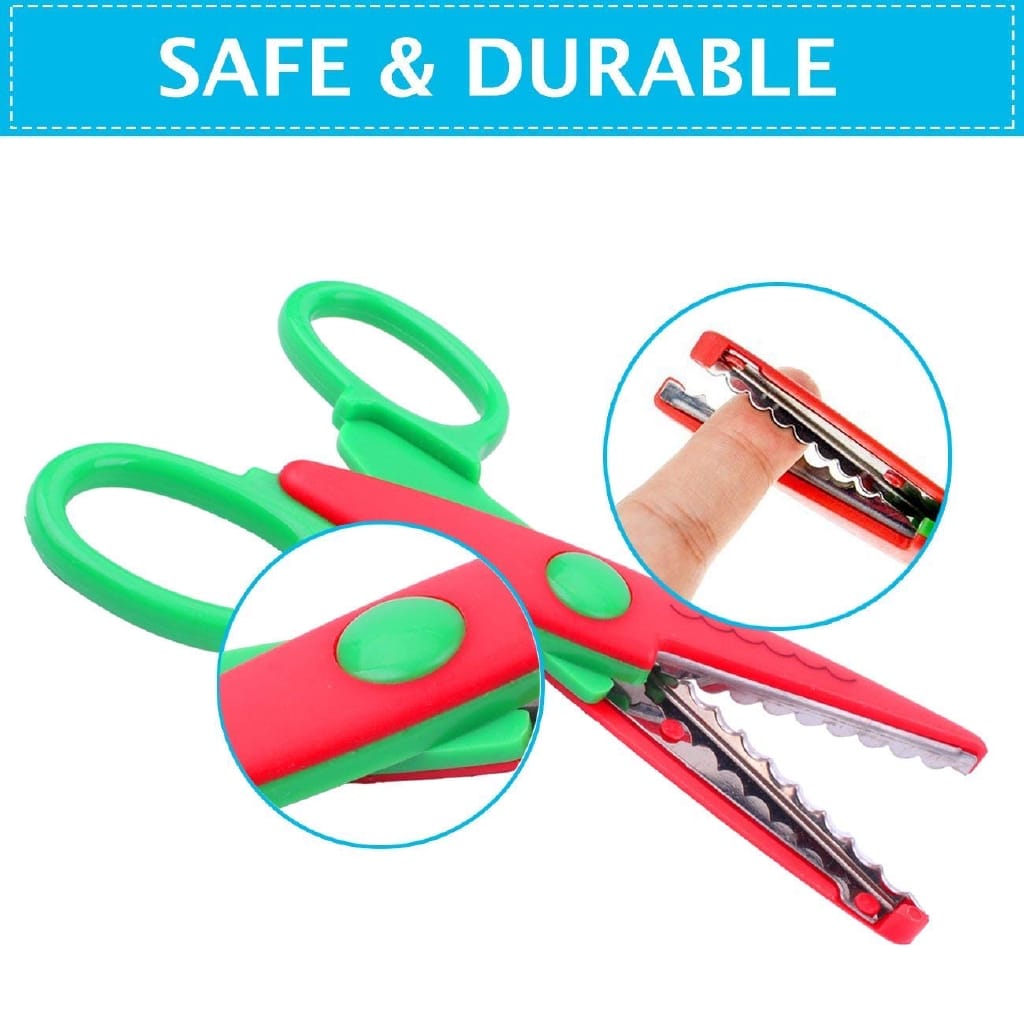 Craft Steel Lace Scissor for Kids Random Design - 017 - Default Title - Odeez | Educational Toys Pakistan 
