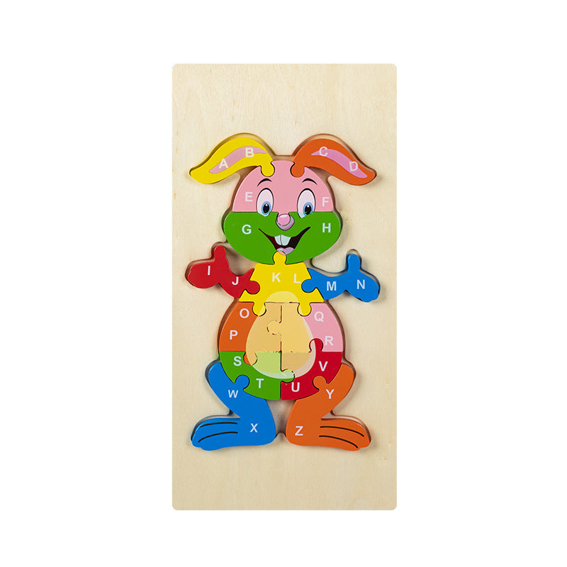 Wooden Alphabet Learning Jigsaw Puzzle Random Character - 191 - Default Title - Odeez | Educational Toys Pakistan 