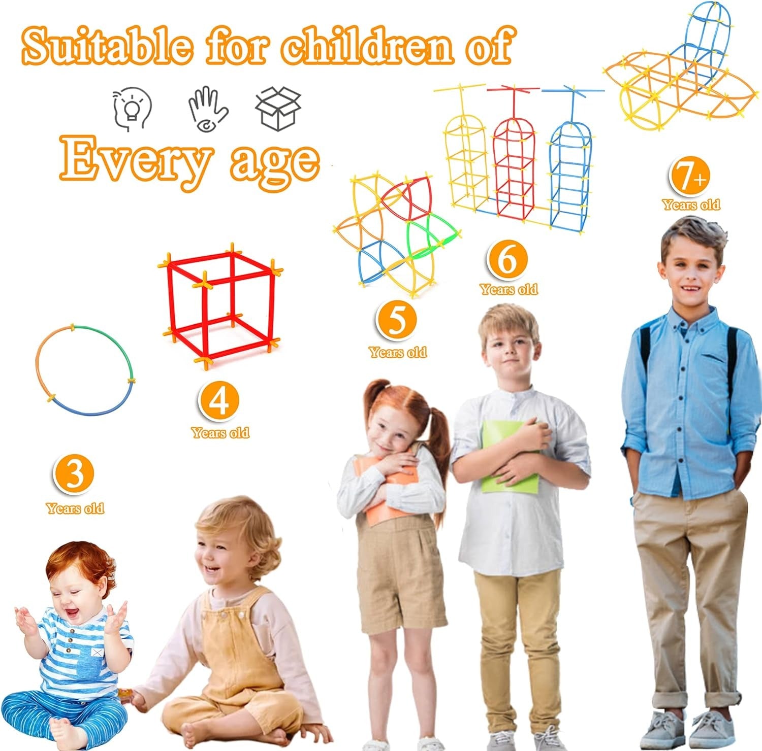 Straw Constructor STEM Building Blocks - 110 pieces - Default Title - Odeez | Educational Toys Pakistan 