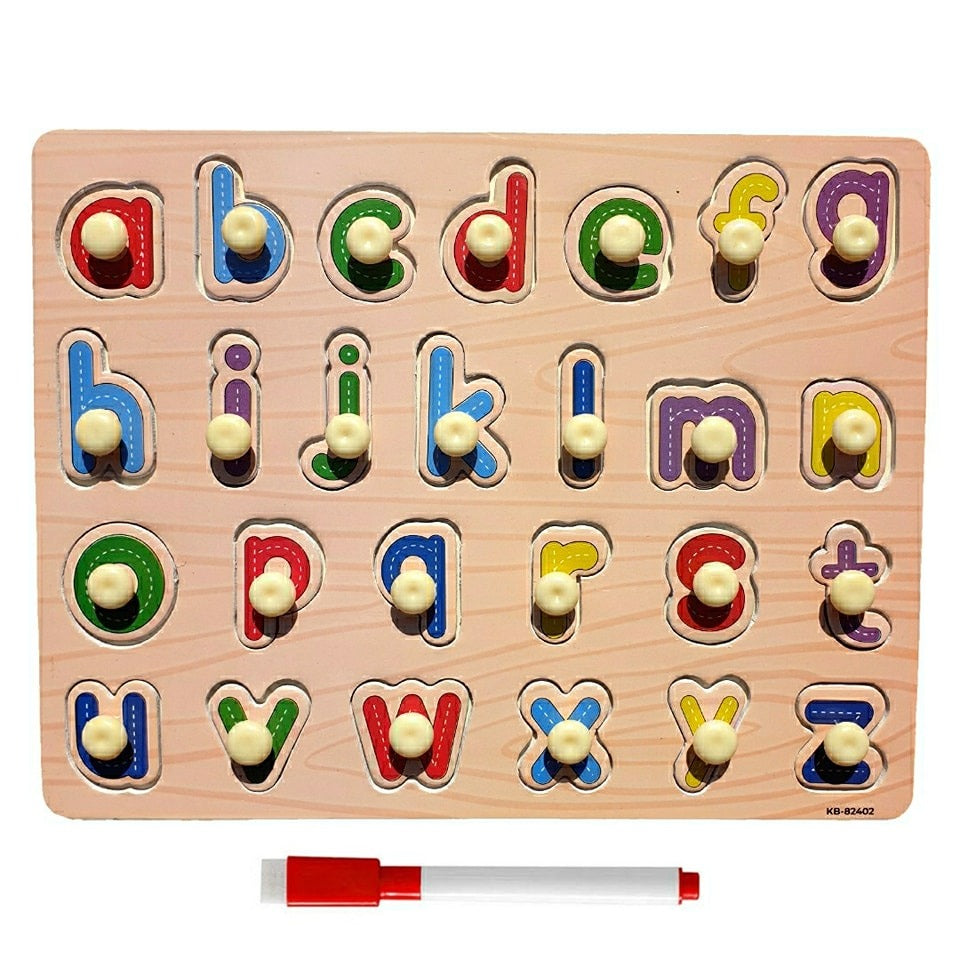 2in1 Lowercase Knob Double Sided Board With Writing Activity - 402