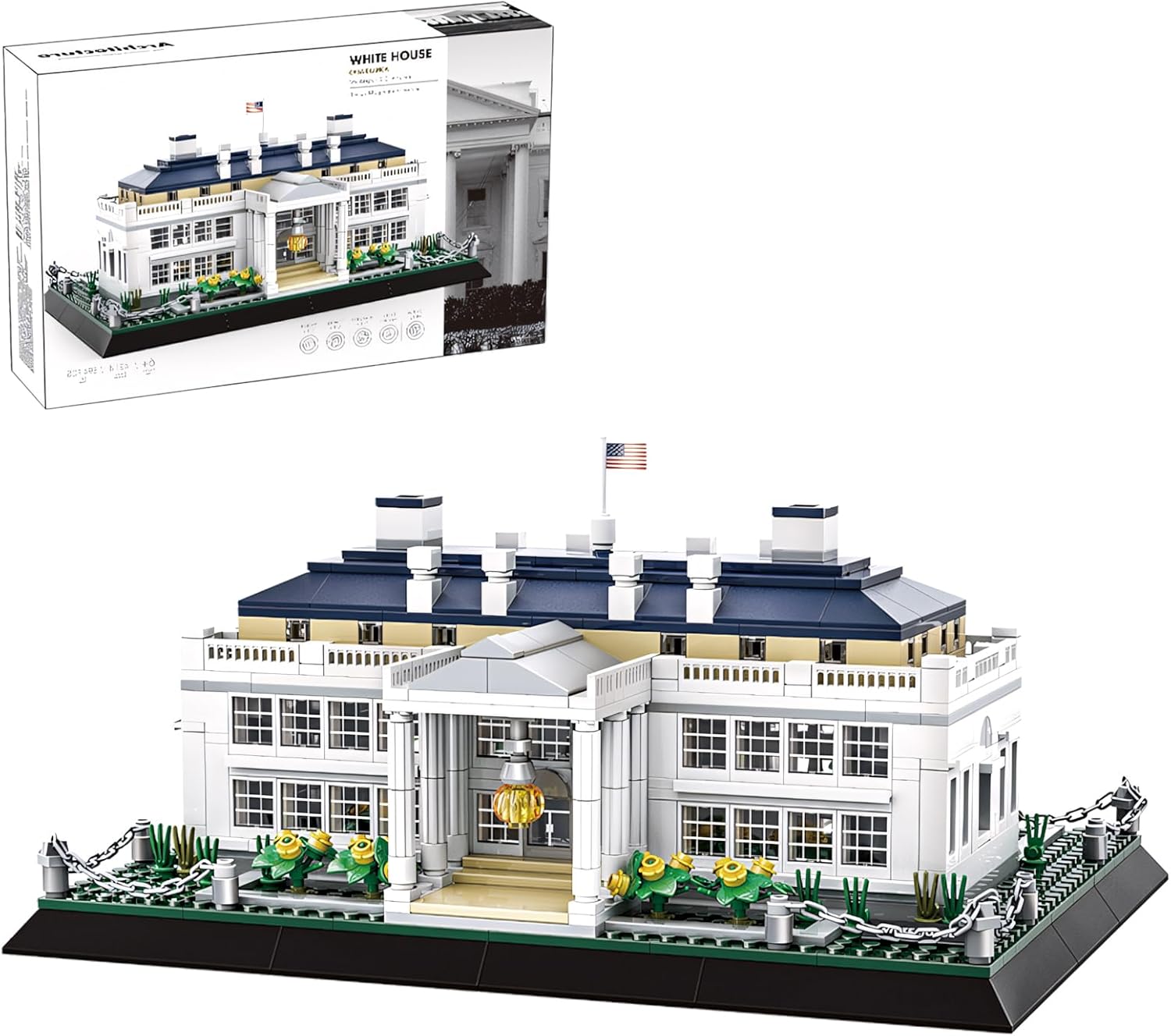 White House America Construction Building Blocks Model 894 pieces - 214