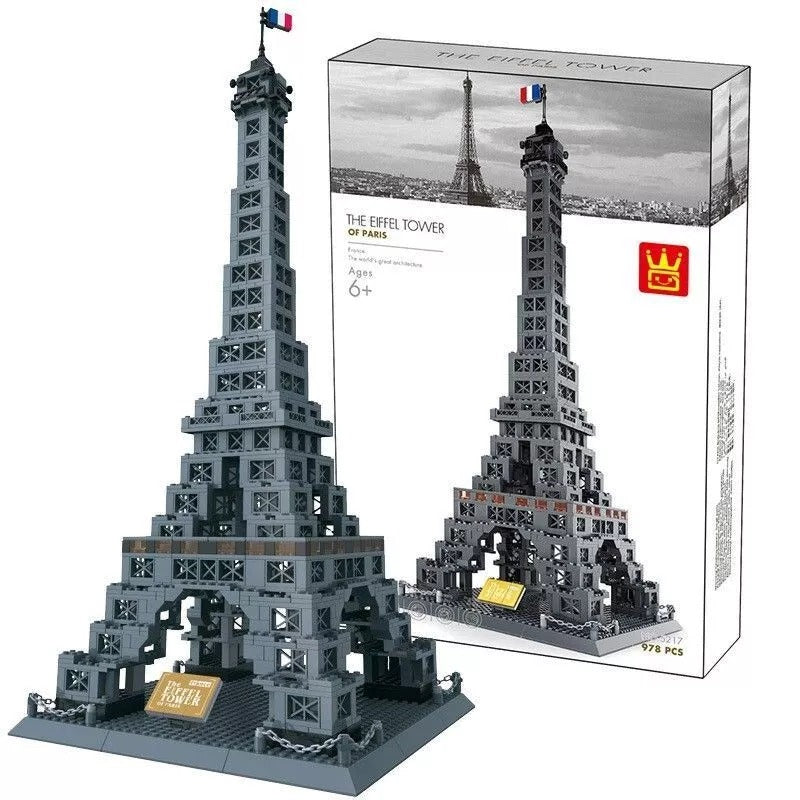 Eiffel Tower of Paris Building Blocks Model - 976 Pieces