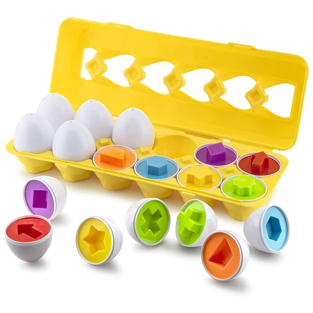 Matching Eggs Color Recognition and Shape 12 Pieces - XB4 - Default Title - Odeez | Educational Toys Pakistan 