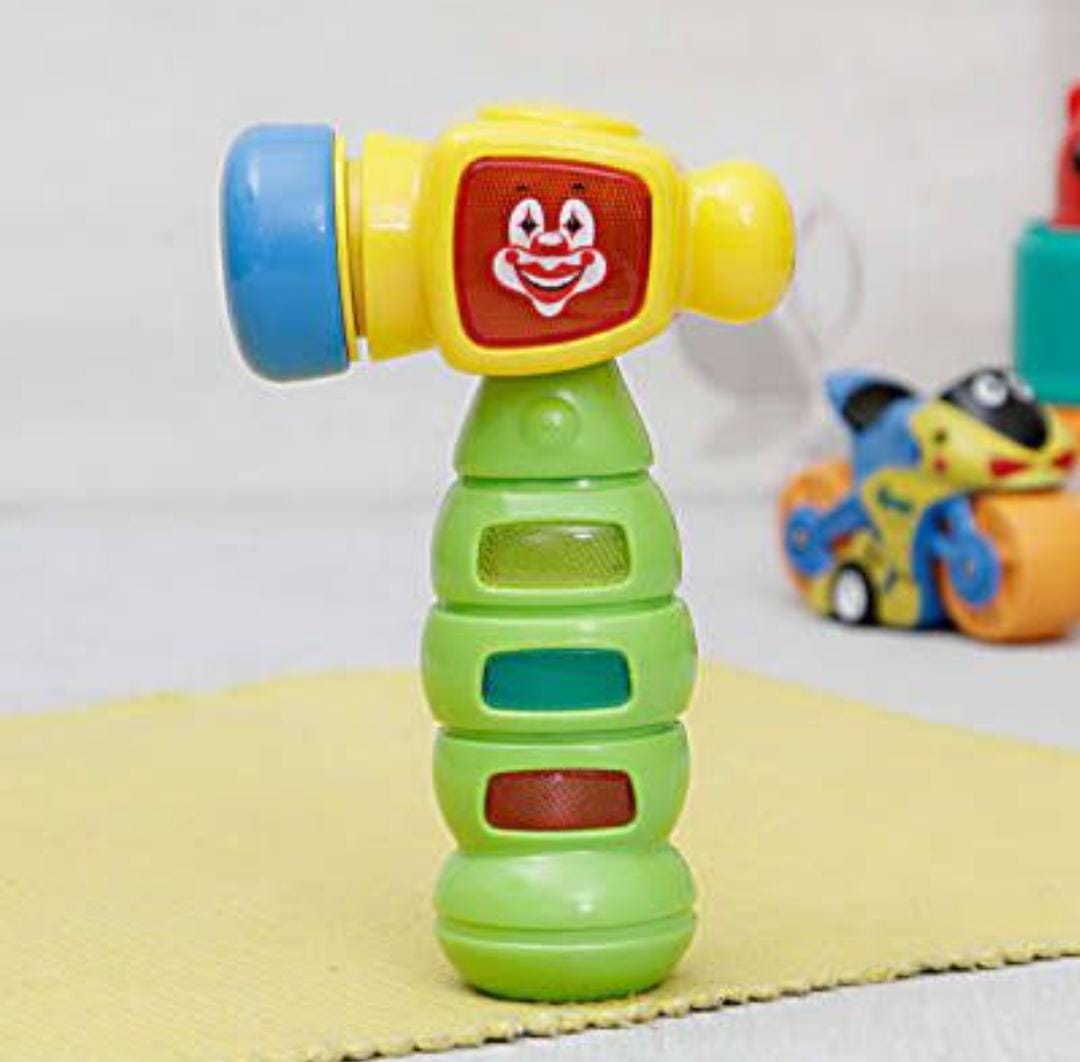 Clown Hammer Activity Baby Toy Light and Sound - 84A - Default Title - Odeez | Educational Toys Pakistan 