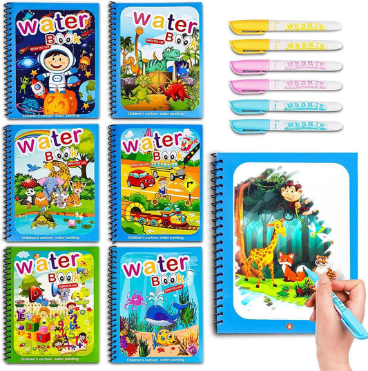 Water Doodle Coloring Book for Kids Random Design