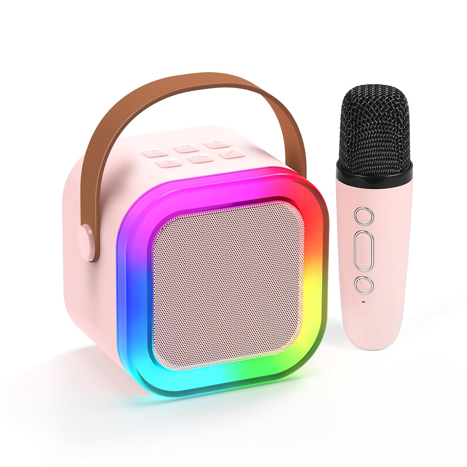 Mini Bluetooth Speaker and Mic with LED Lights for Kids Random Color - K12 - Single Mike-Double Mike - Odeez | Educational Toys Pakistan 