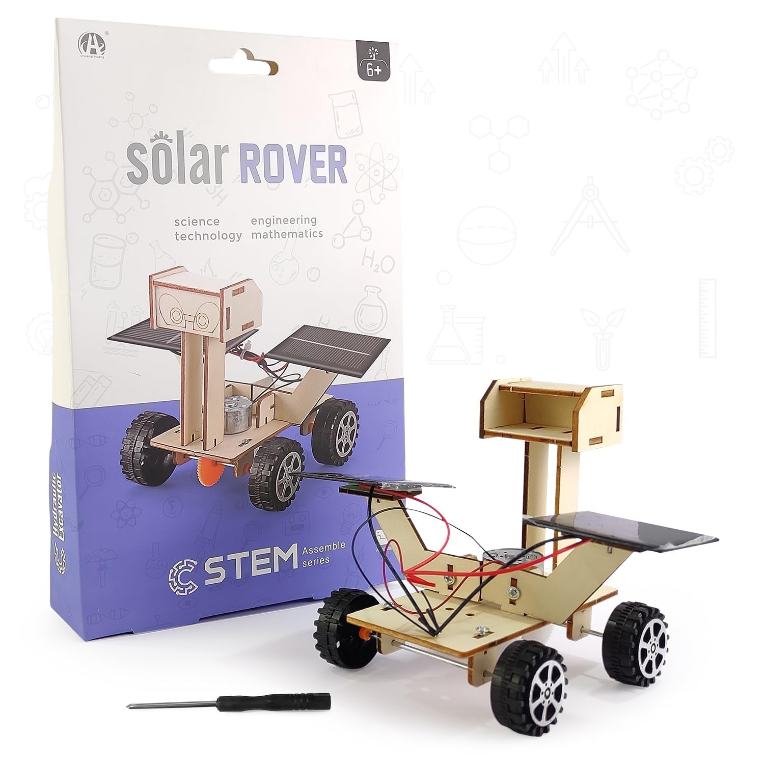 DIY Solar Rover Car Assembly Model Scientific Experiment - 065