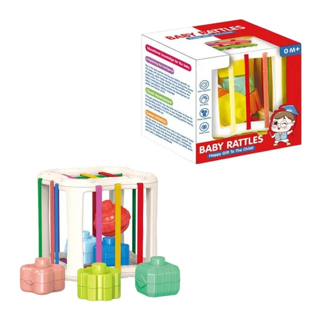 Sensory Baby Colorful Shape Rattle Bin - 109 - Default Title - Odeez | Educational Toys Pakistan 