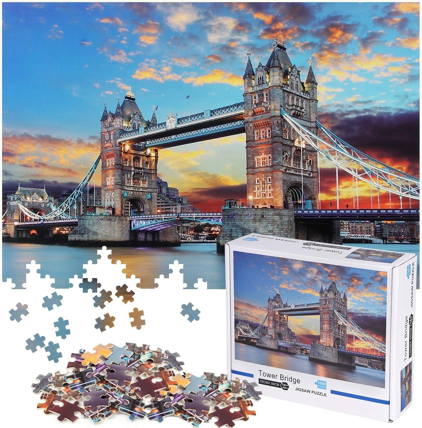 London Tower Bridge 1000 Pieces Jigsaw Puzzles - 70x50cm