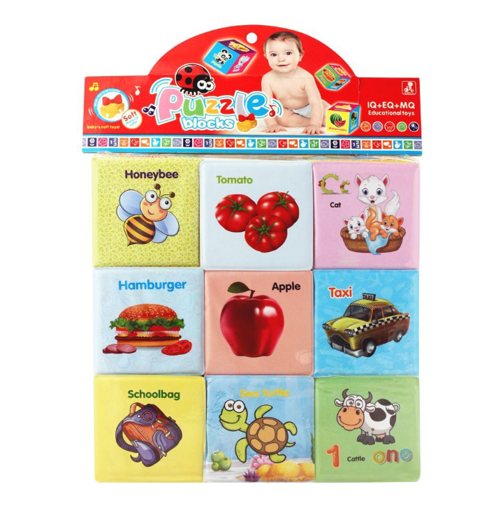 Soft Learning Cube Block Set - Default Title - Odeez | Educational Toys Pakistan 