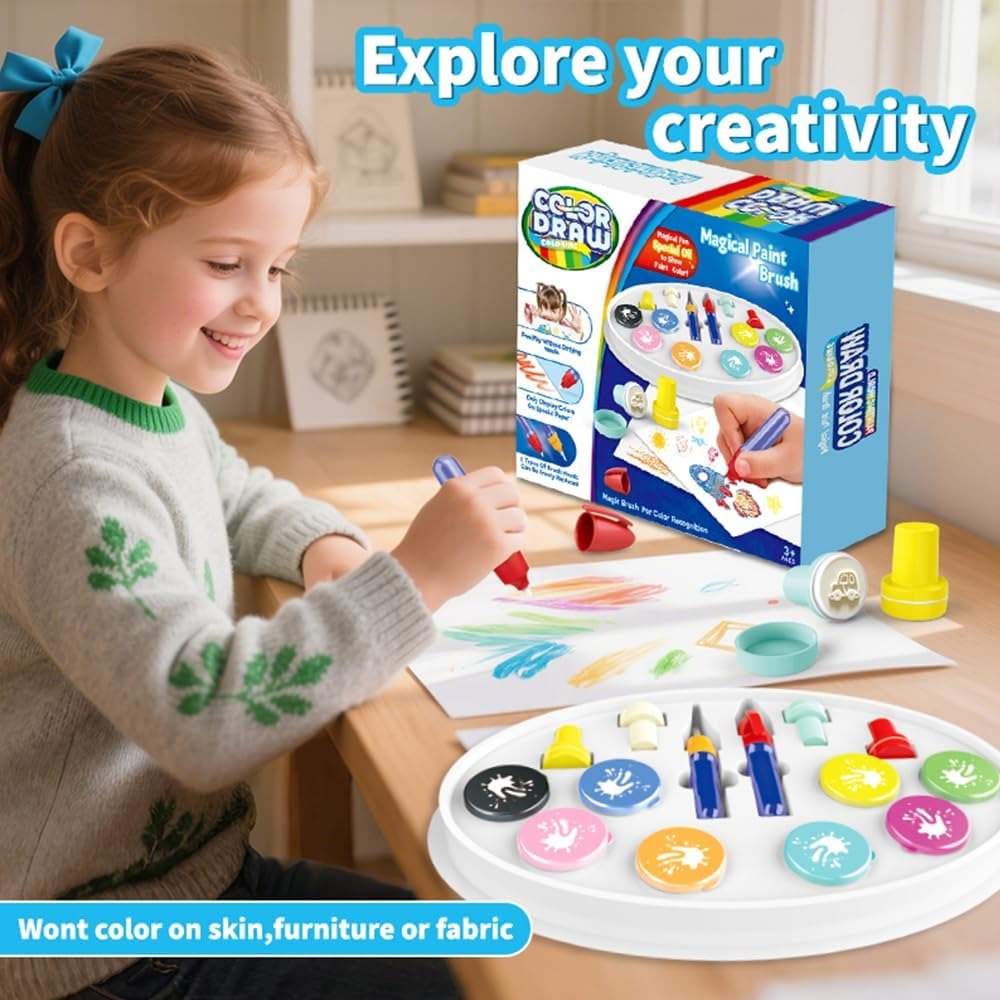 Mess Free Magic Light Brush Painting Station Art Kit - 001