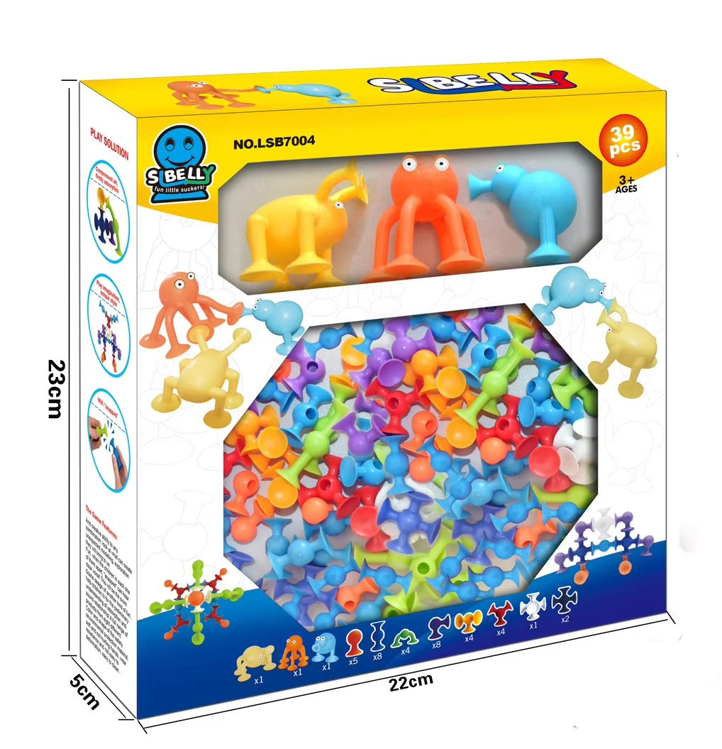 Cute Aliens Silicone and Suction Cups Sensory 39 Pieces - 005 - Default Title - Odeez | Educational Toys Pakistan 