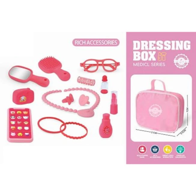 Pretend Play Dressing Makeup Bag for Kids - 953