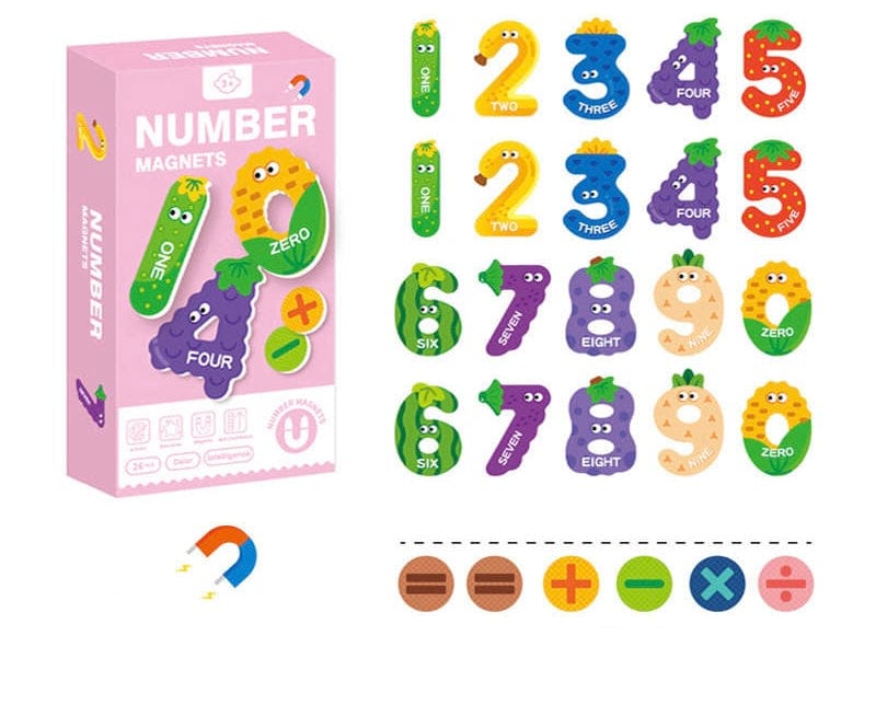 Early Education Number Magnetic Puzzle 0 - 9 - 26 pieces - Default Title - Odeez | Educational Toys Pakistan 