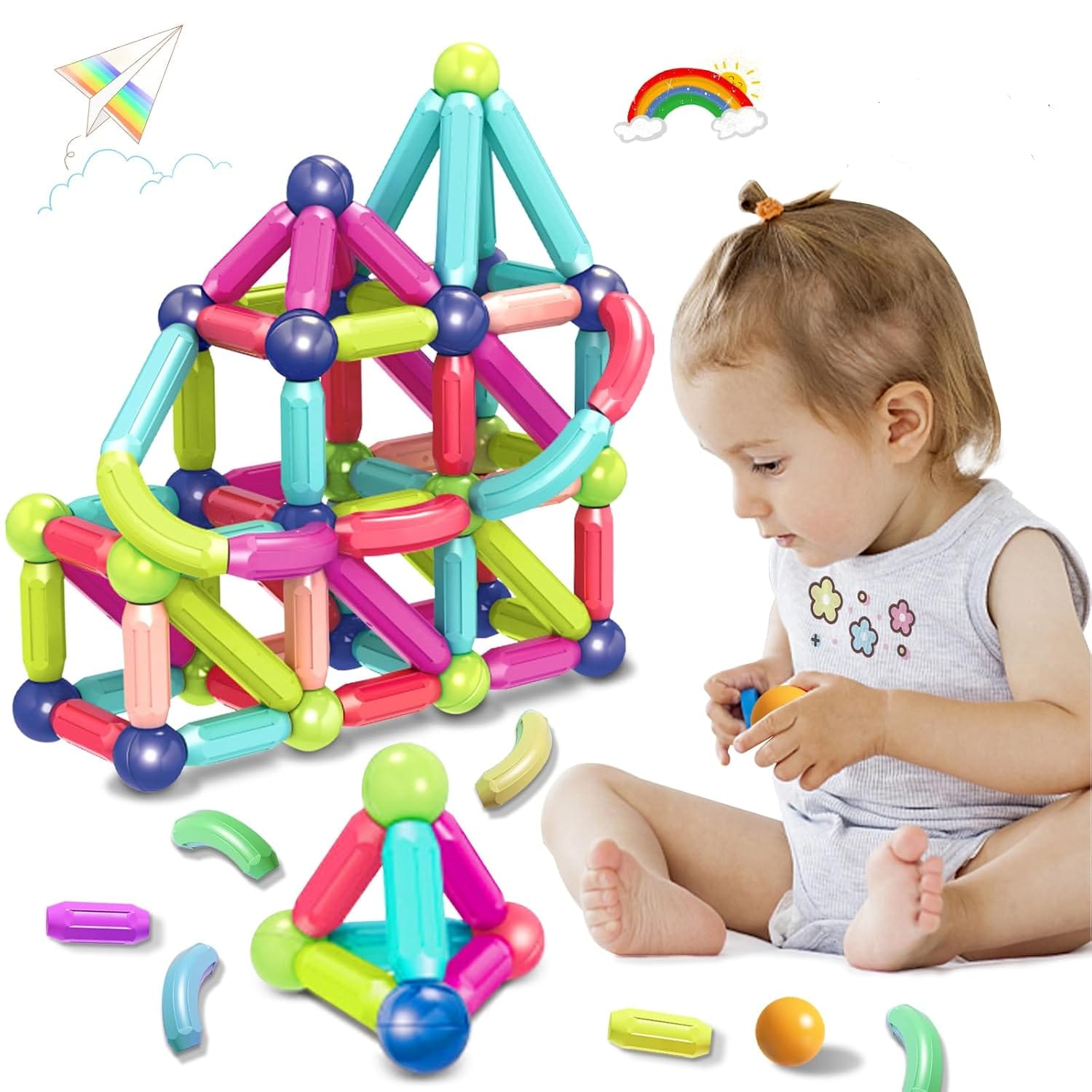 Pop Magnetic Stick Building Blocks FL55 - 58 pcs