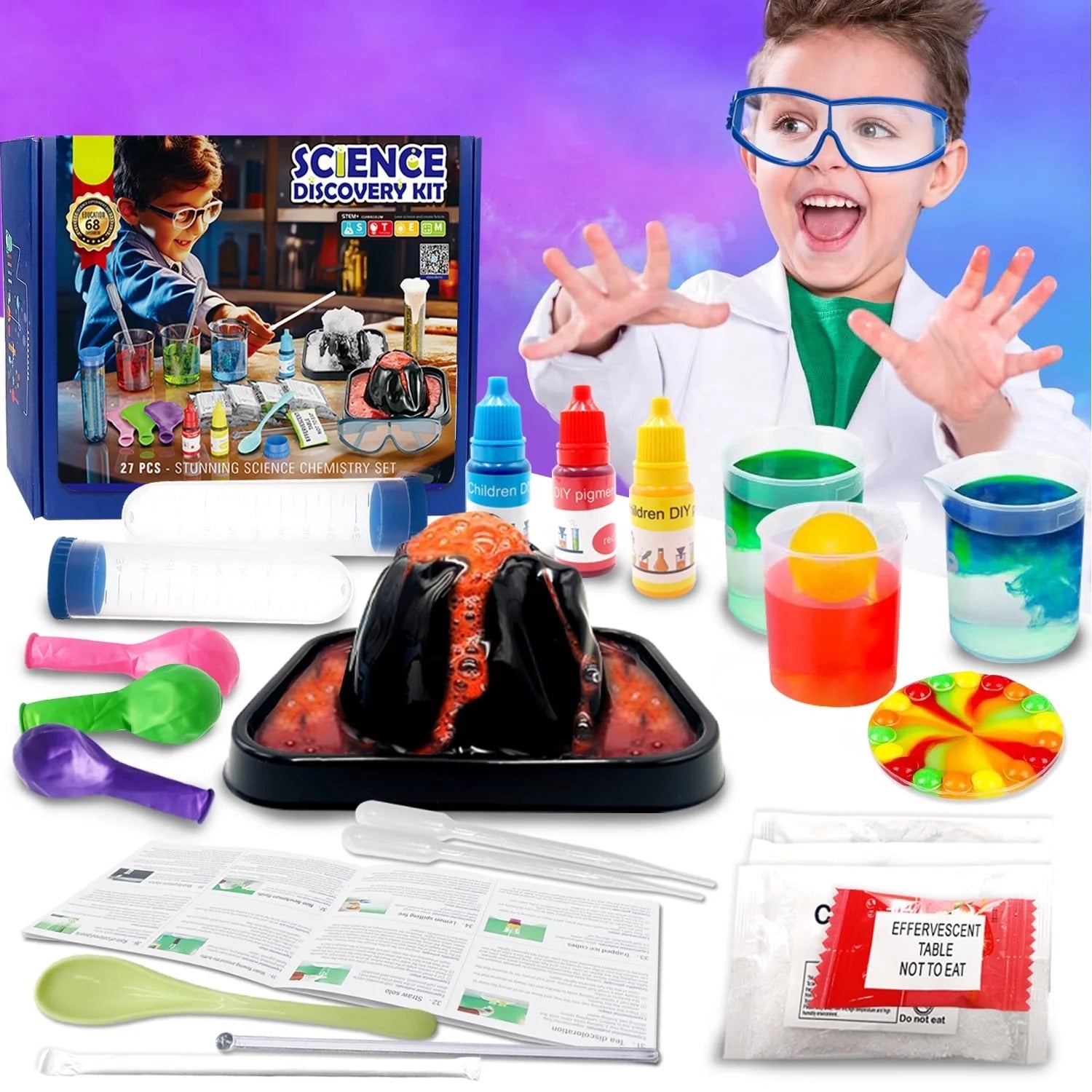 STEM Lab 68 Experiments  Activities Science Discovery Kit - 99A