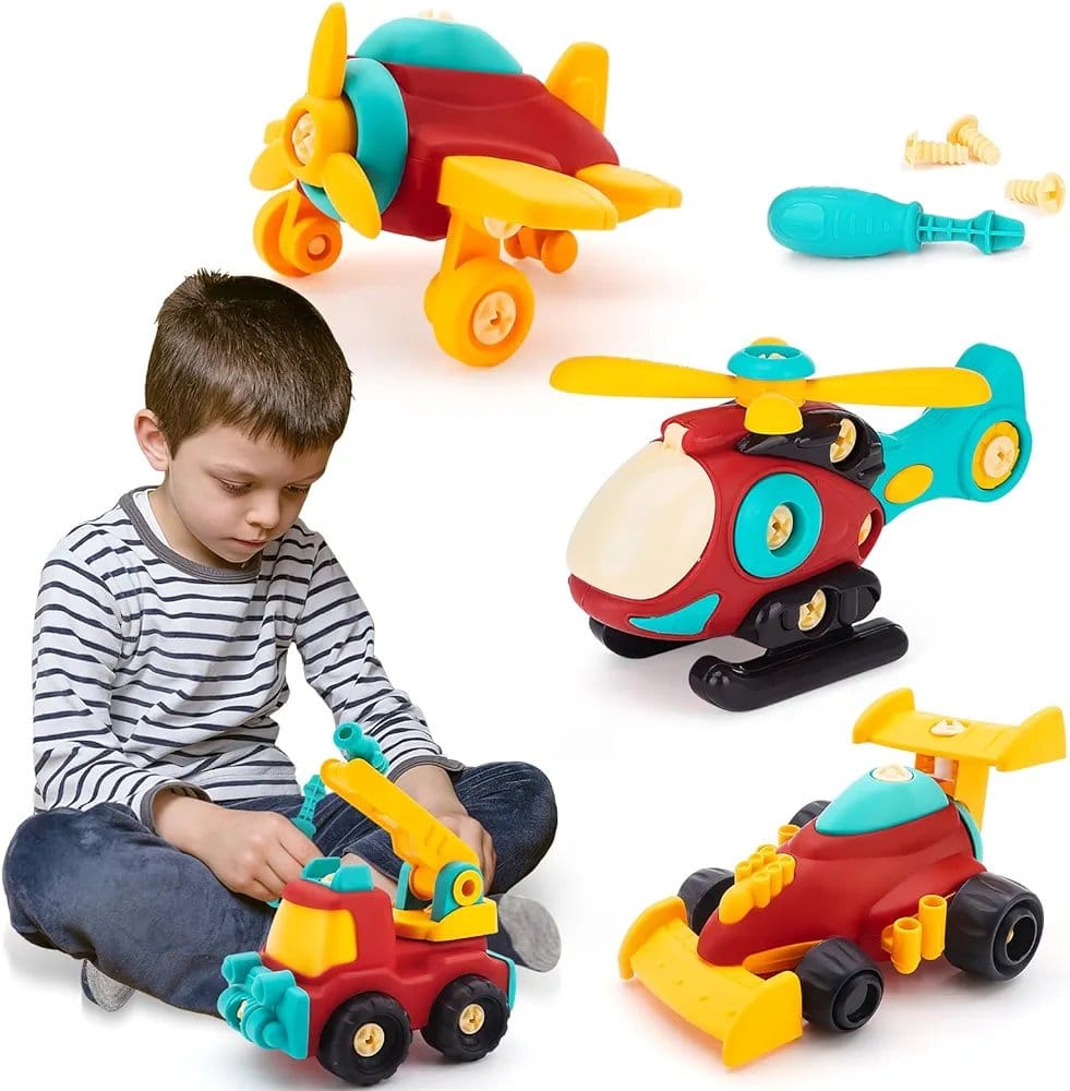Set of 2 DIY Assemble Vehicle Playset Random Vehicle - 82G - Default Title - Odeez | Educational Toys Pakistan 