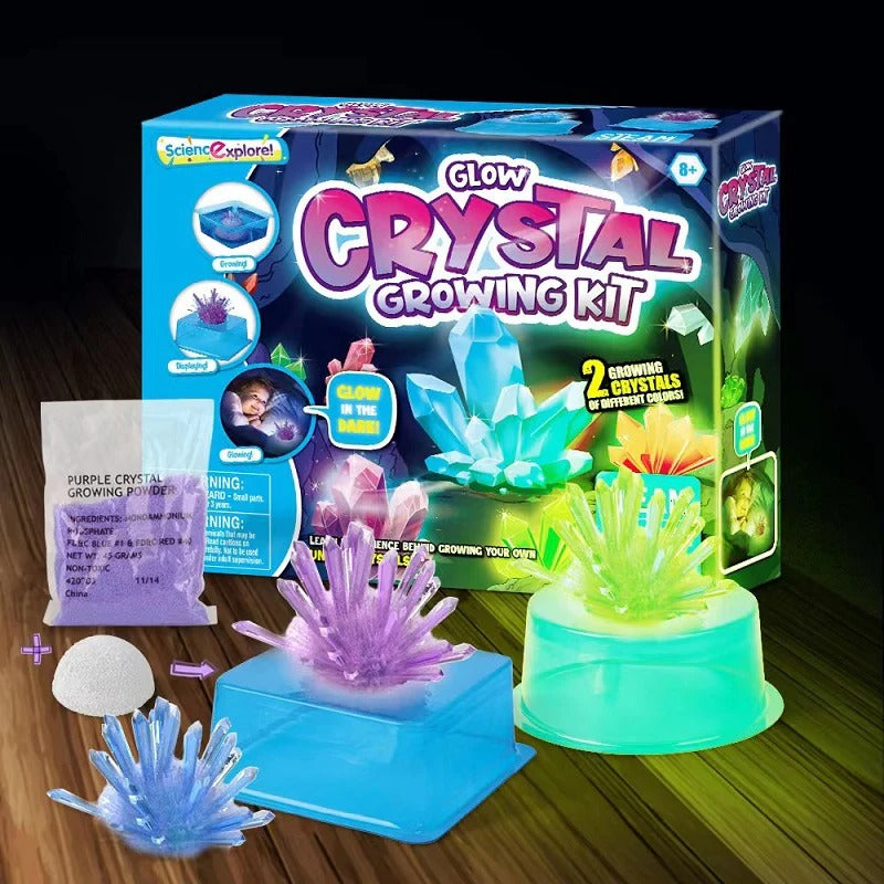 STEAM Science Explore Make Your Own Glow Crystal Growing Kit - 504