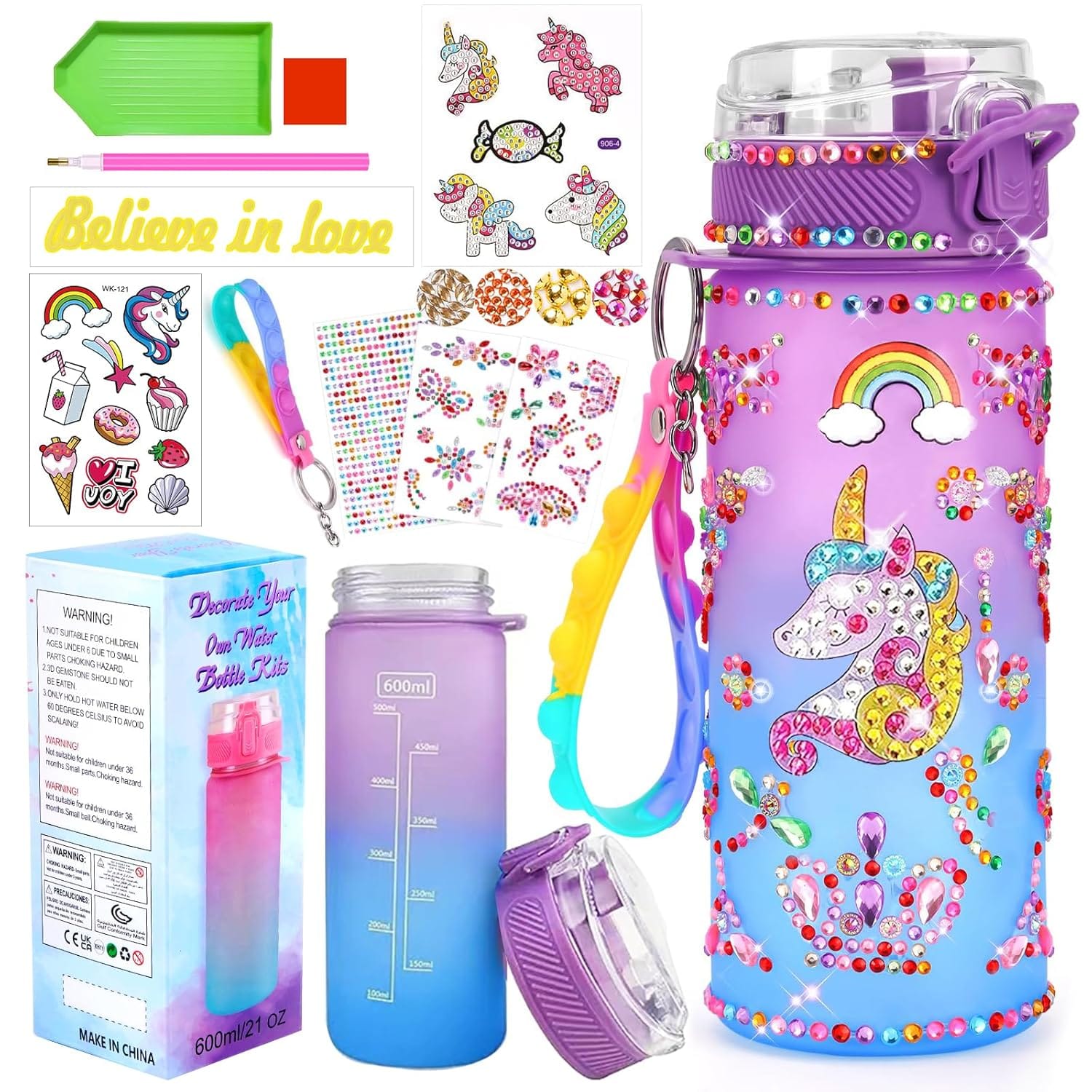 Decorate Your Own Water Bottle 600ML - 388