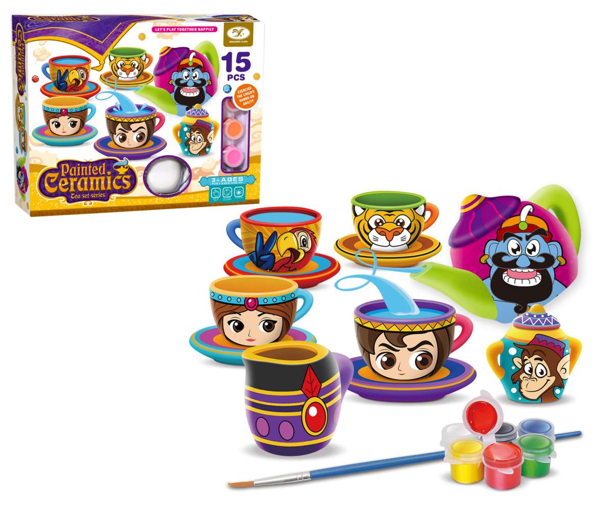 DIY Creative Decoration Aladdin Ceramics Tea Painting Kit - D20