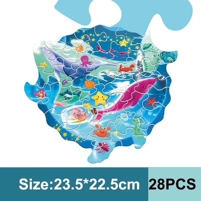 Mini Ocean World Jigsaw Puzzles - 28 pieces - 803 - Default Title - Odeez | Educational Toys Pakistan 