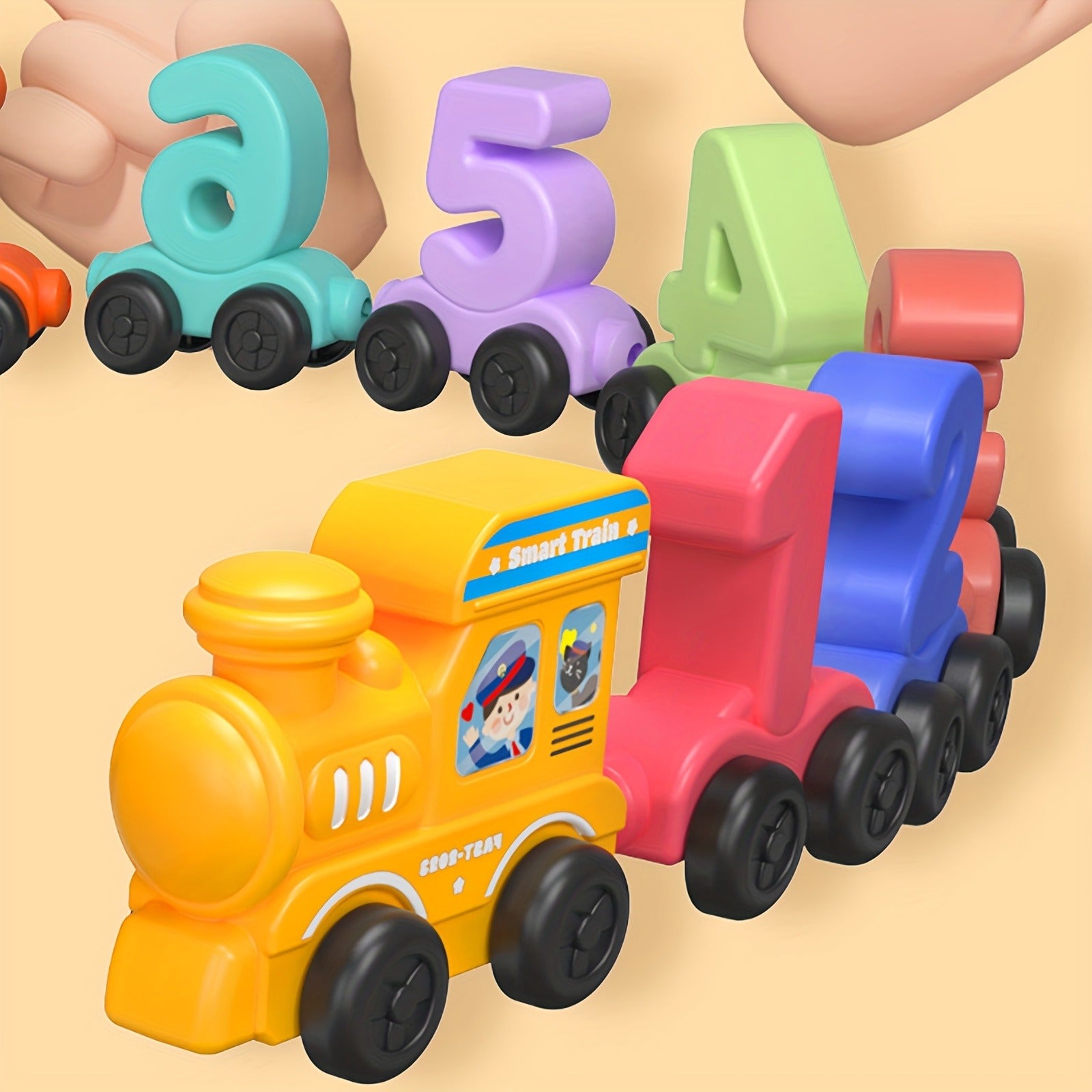 Colorful Plastic Magnetic Digital Number Train - 86A - Default Title - Odeez | Educational Toys Pakistan 