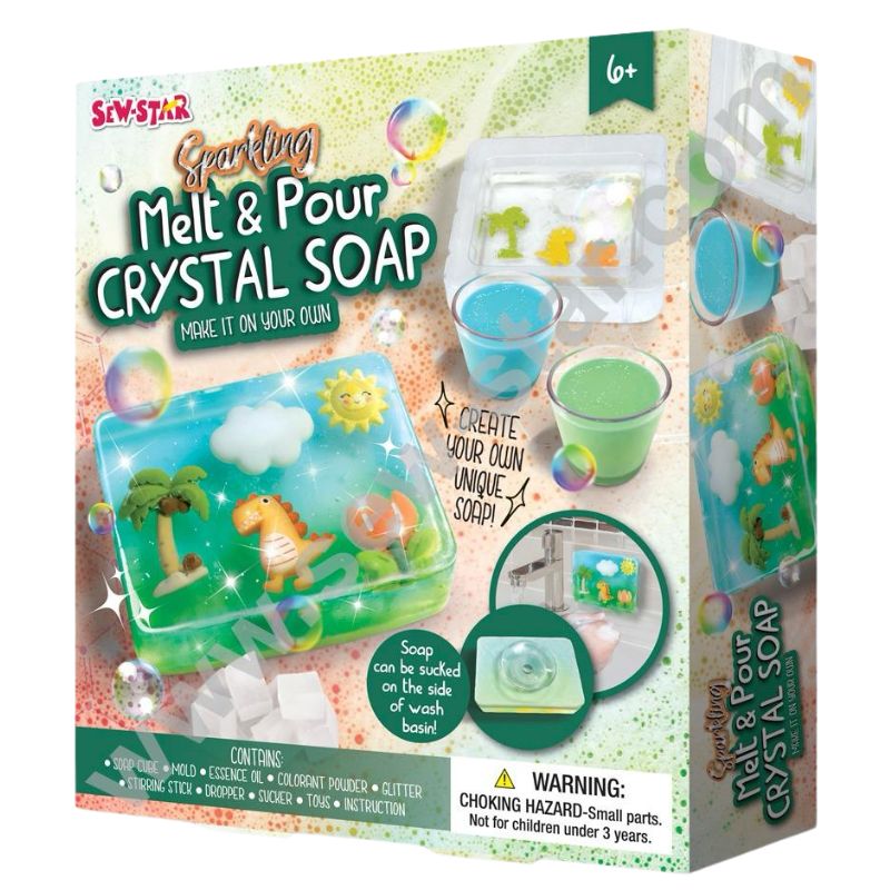 DIY Sparkling Melt & Pour Crystal Soap Dinosaur - 030 - Default Title - Odeez | Educational Toys Pakistan 