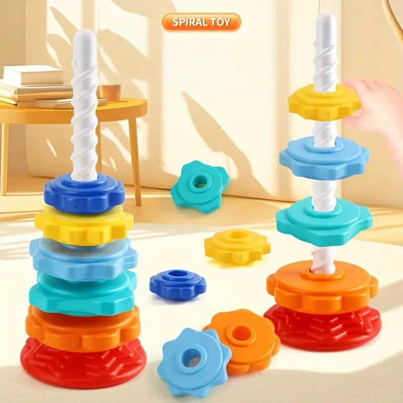 Rainbow Rotating Spin Stacking Tower - 205