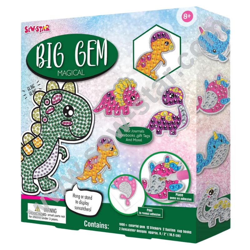 Big Gem Diamond Magical Art Kit Dinosaur - 027 - Default Title - Odeez | Educational Toys Pakistan 
