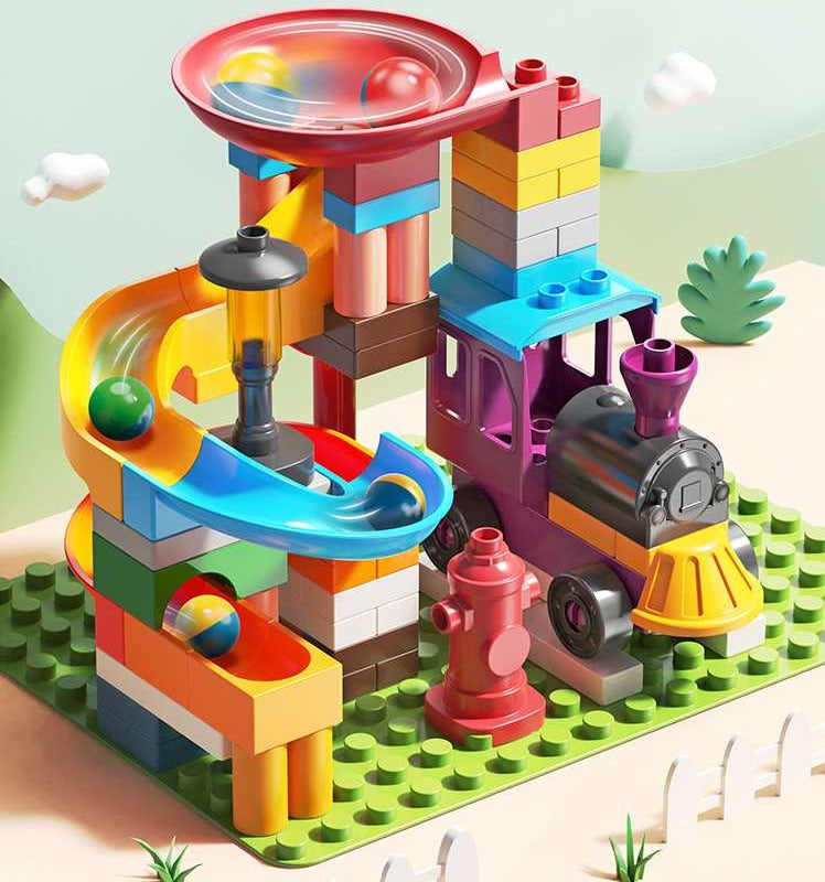 DIY Interesting Train Slideway Building Blocks 77 pieces - 692