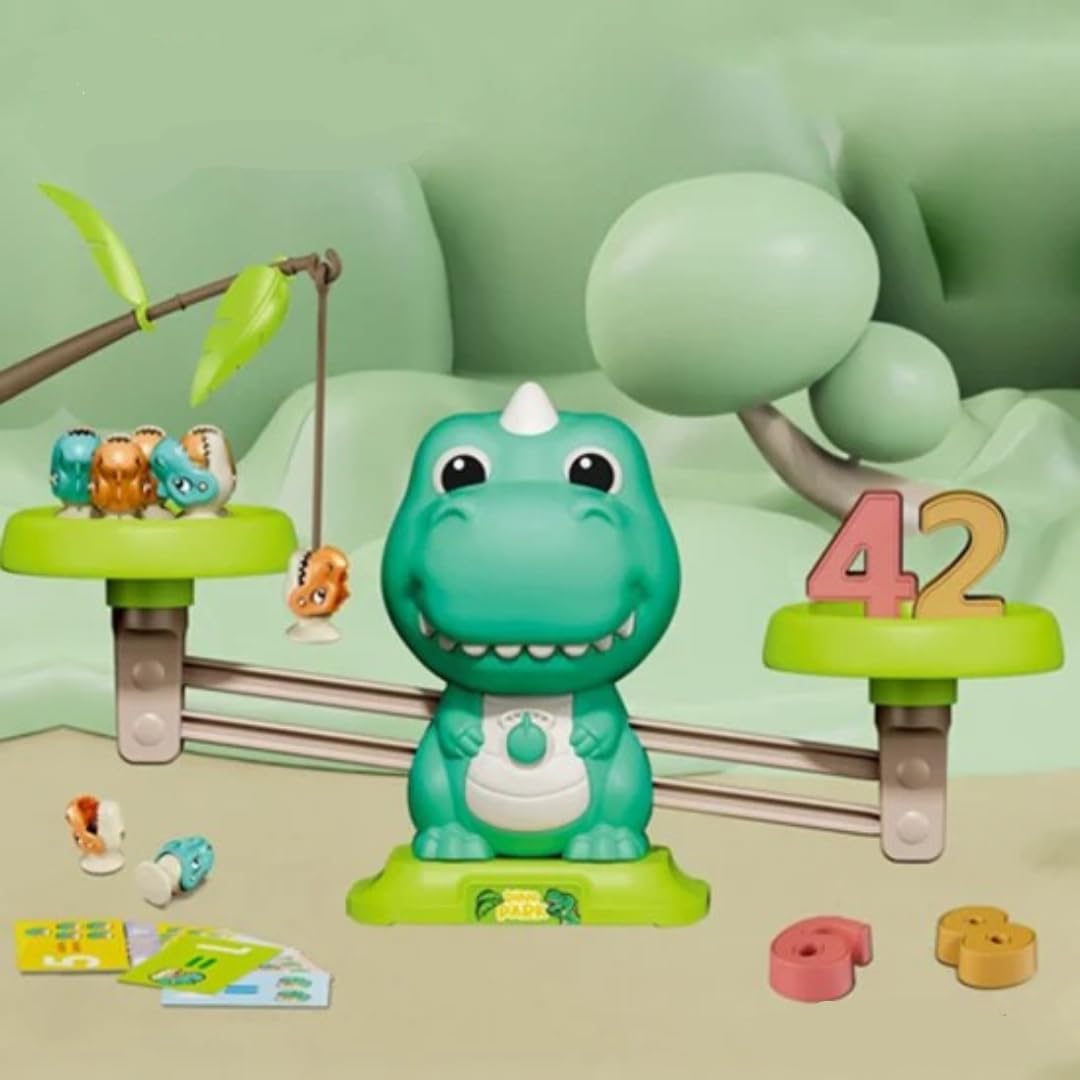 Dinosaur Balancing and Catching Mental Maths Learning Kit - 29B - Default Title - Odeez | Educational Toys Pakistan 