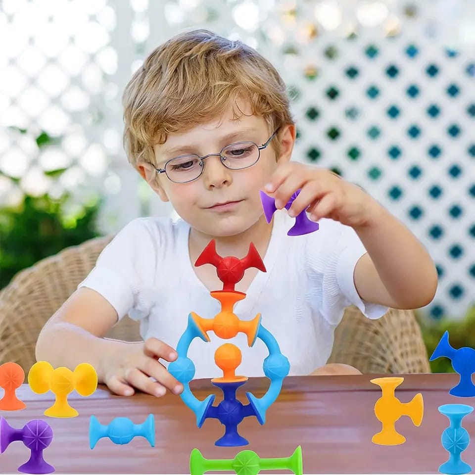 Suction Cups Sensory Construction Building Blocks - 36 pieces - Default Title - Odeez | Educational Toys Pakistan 