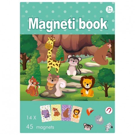STEAM Magnetic Puzzle Book Board 50 pieces - Jungle Animal Theme