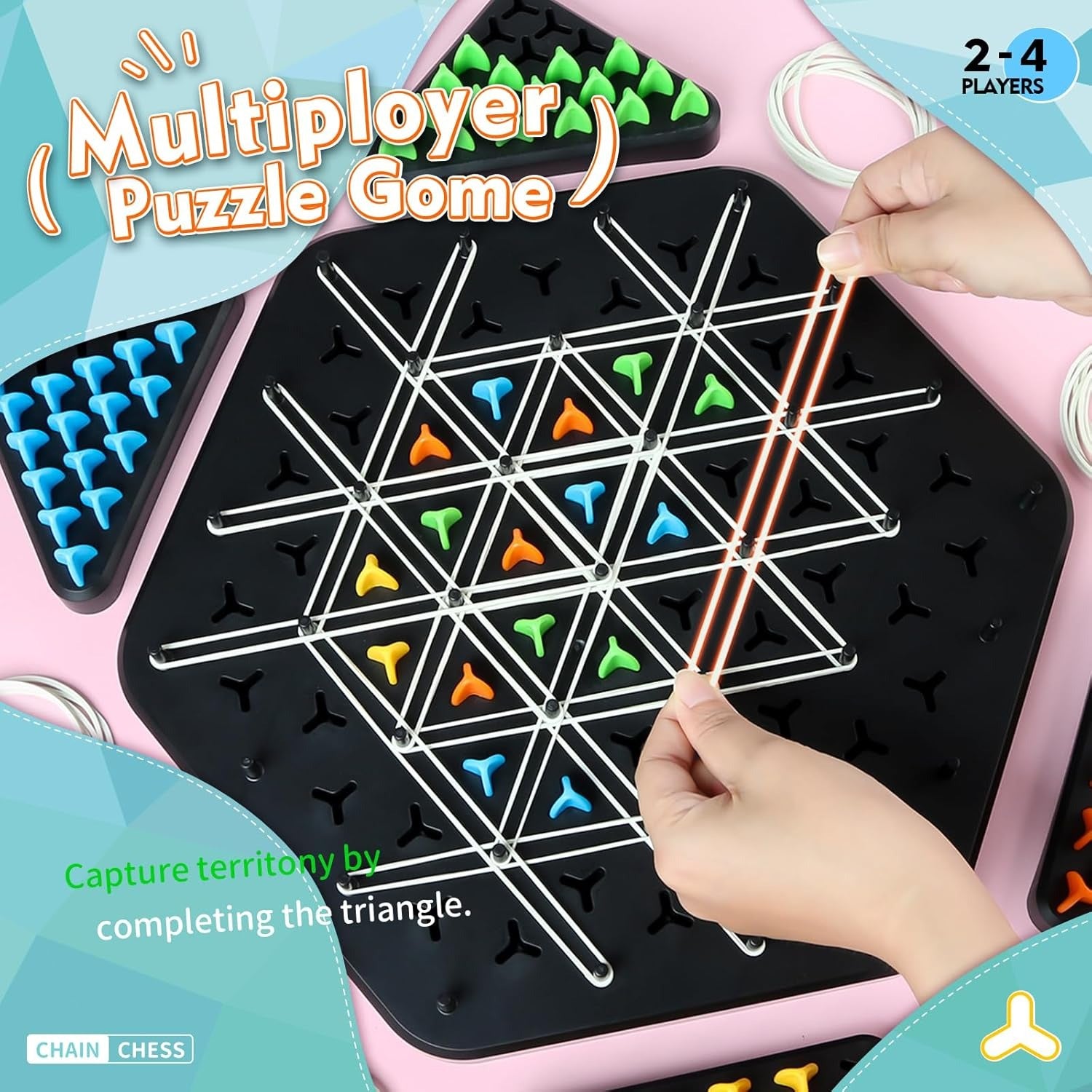 Multiplayer Chain Triangle Chess Interactive family Game - 857